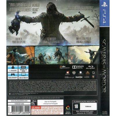 Terra Média Sombras De Mordor Ps4 #3