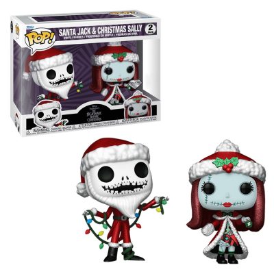 Funko Pop Santa Jack & Christmas Sally (2 Pack) (Diamond Glitter)