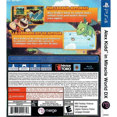 Alex Kidd In Miracle World Dx Ps4 (Com Chaveiro) (Jogo MÃdia FÃsica) (Seminovo)