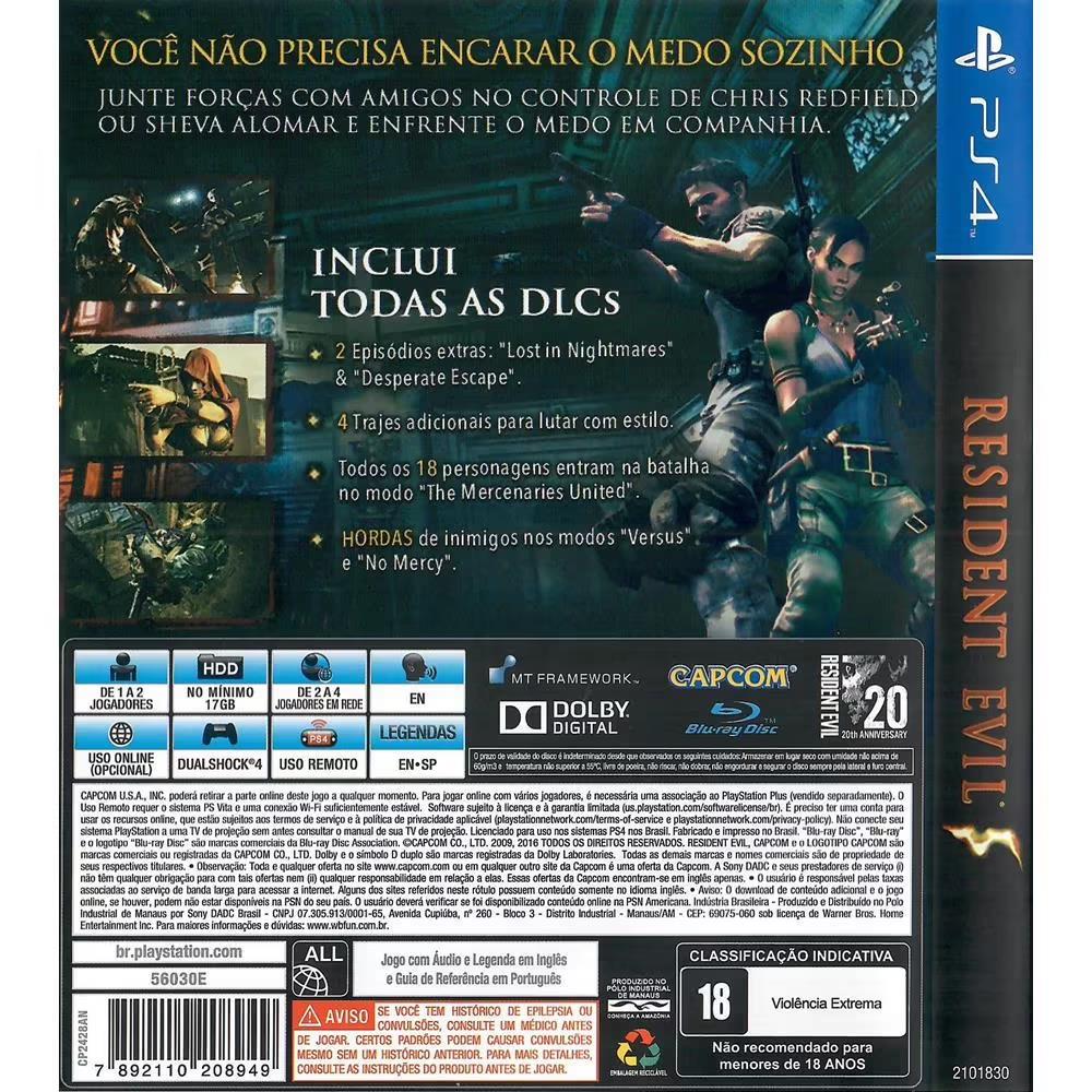 Resident Evil 5 - Ps4