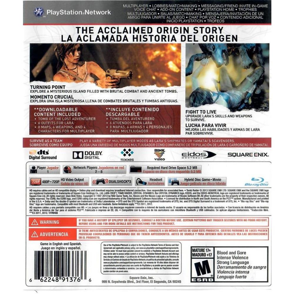 Tomb Raider Game Of The Year - Ps3