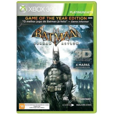Batman Arkham Asylum Game Of The Year Platinum Hits - Xbox 360 #1 (Risco)