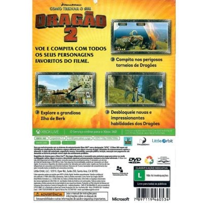 Como Treinar Seu Dragão 2 - Xbox 360 (Encarte, Riscos)