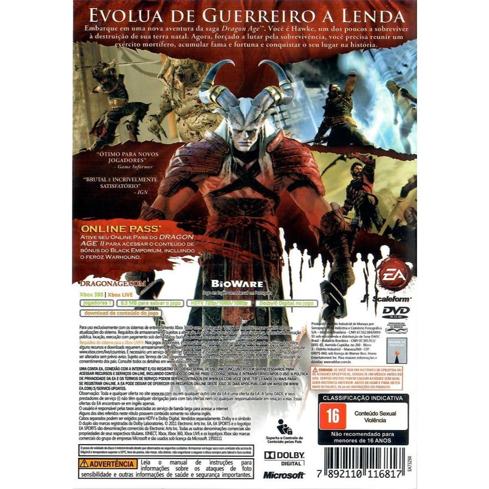 Dragon Age 2 - Xbox 360 (Capa)