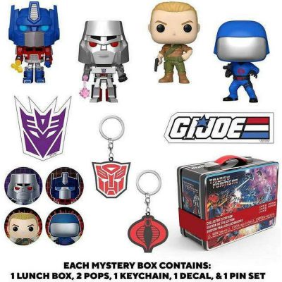 Funko Gi Joe Vs. Transformers Exclusive Mystery Box [Inclui 2 Pops Aleatório, 1 Keychain, Pin Set E Mais]