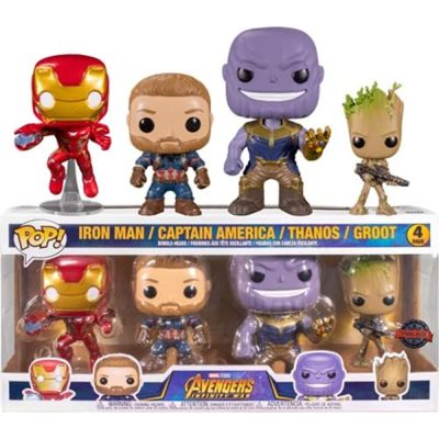 Funko Pop Marvel 4-Pack (Iron Man / Captain America / Thanos / Groot)