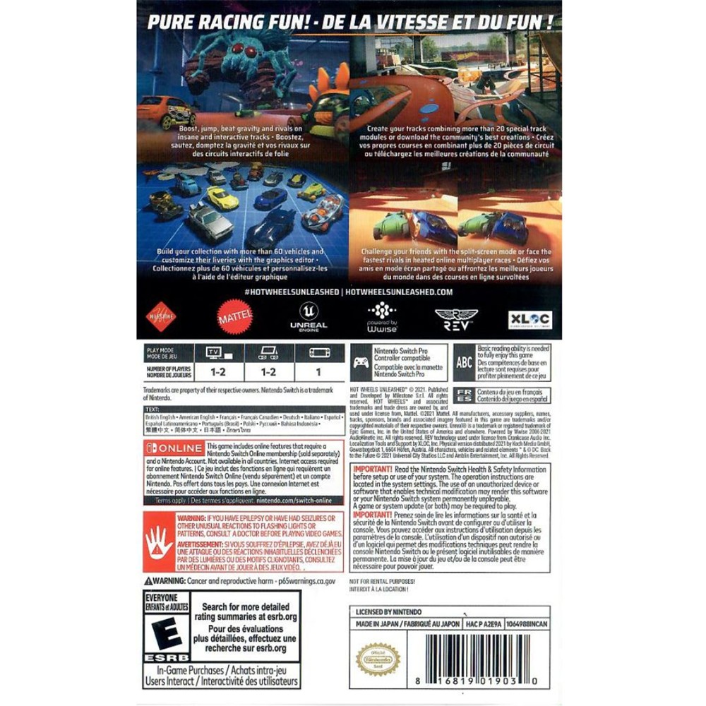 Hot Wheels Unleashed - Nintendo Switch (Usado)