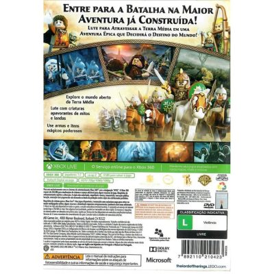 Lego O Senhor Dos Anéis - Xbox 360 (Usado)