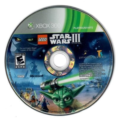 Lego Star Wars 3 The Clone Wars - Xbox 360 #3(Risco)(Somente O Disco)