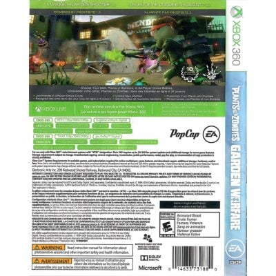 Plants Vs Zombies Garden Warfare - Xbox 360 #3 (Capa, Riscos)(Servidores Fechados)(Apenas Para Colecao)