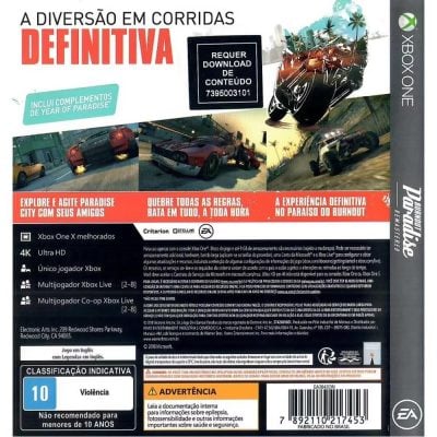 Burnout Paradise Remastered - Xbox One (Usado)