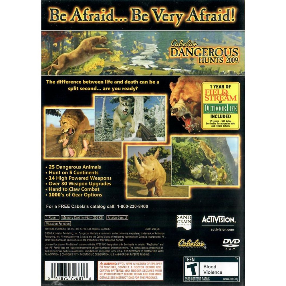 Cabela's Dangerous Hunts 2009 - Ps2