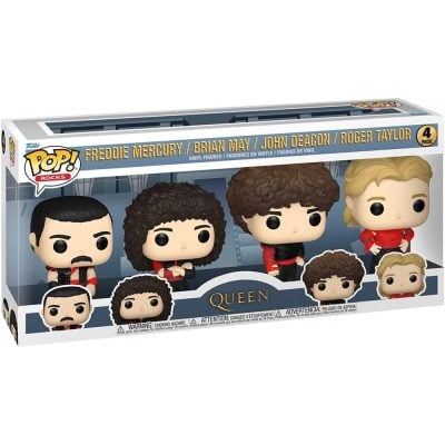 Funko Pop Queen Radio Gaga 4-Pack (Freddie Mercury, Brian May, John Deacon, Roger Taylor)