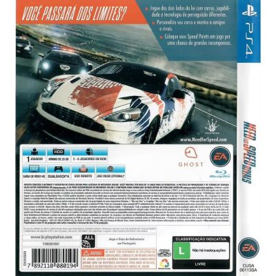 Need For Speed Rivals - Ps4 #2(Capa,Encarte,Sem Manual)