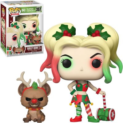 Funko Pop Holiday Harley Quinn With Helper 357 (Dc Super Heroes)