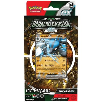Trading Card Game Pokemon - Baralho Batalha Ex Lucario (60 Cartas)