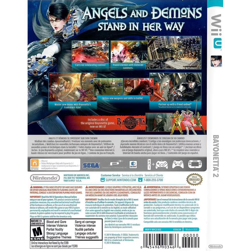 Bayonetta 2 + Bayonetta 1 Bonus - Nintendo Wii U