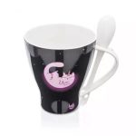 Caneca Com Colher Gato Unicornio