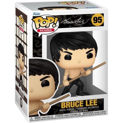 Funko Pop Icons - Bruce Lee 95 (Com Bastão Bo)