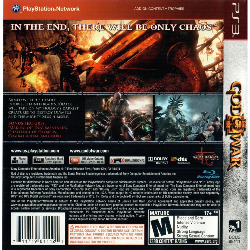 God Of War 3 Greatest Hits - Ps3 (Usado)