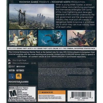 Gta V Premium Edition - Xbox One (Sem O Codigo) (Seminovo)