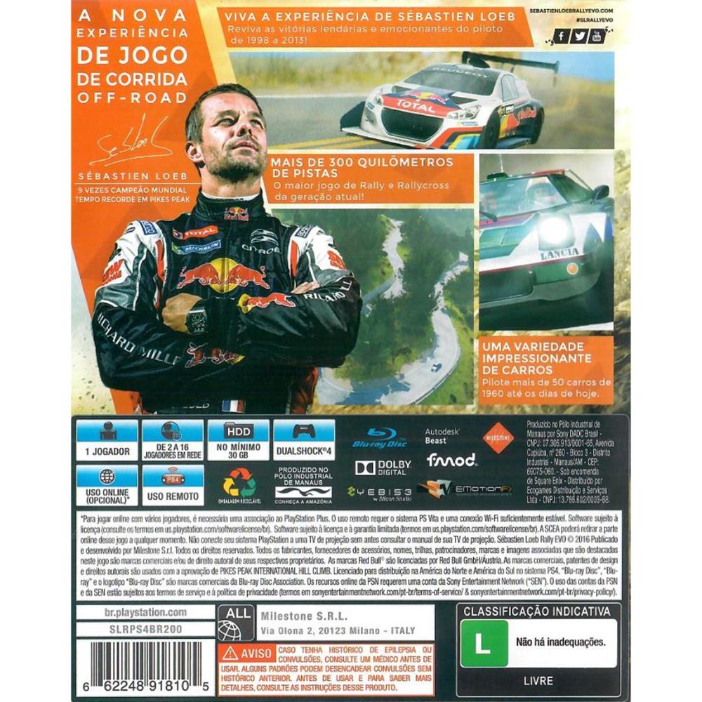 Sébastien Loeb Rally Evo - Ps4 (Seminovo)
