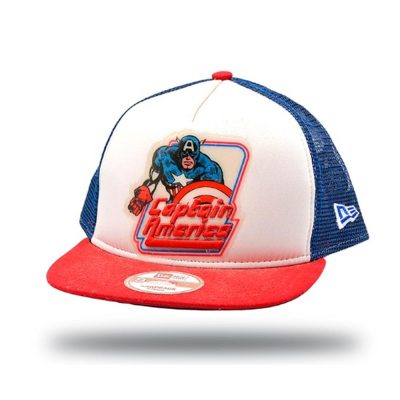 Bone New Era Captain America - Branco/Azul/Vermelho