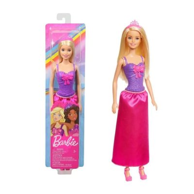 Boneca Barbie Princesa (Vestido Roxo E Rosa) (Novo)