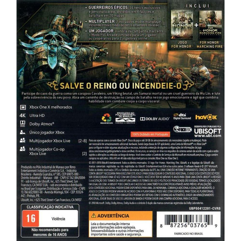 For Honor Marching Fire Edition - Xbox One (Código Já Usado) (Seminovo)