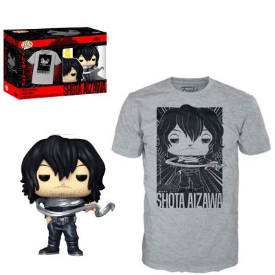 Funko Pop! Tees My Hero Academia – Shota Aizawa #375 + Camiseta (Tamanho L)