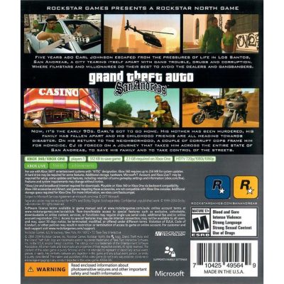 Gta San Andreas - Xbox 360 / Xbox One (Seminovo)