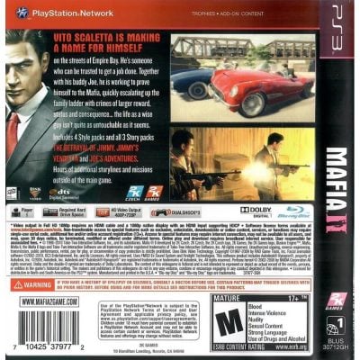 Mafia 2 - Ps3 (Greatest Hits) (Usado)