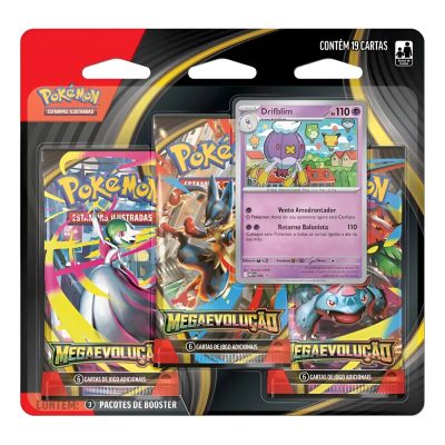 Trading Card Game Pokemon - Pokémon Megaevolução Blister Triplo Drifblim (19 Cartas) (Novo)
