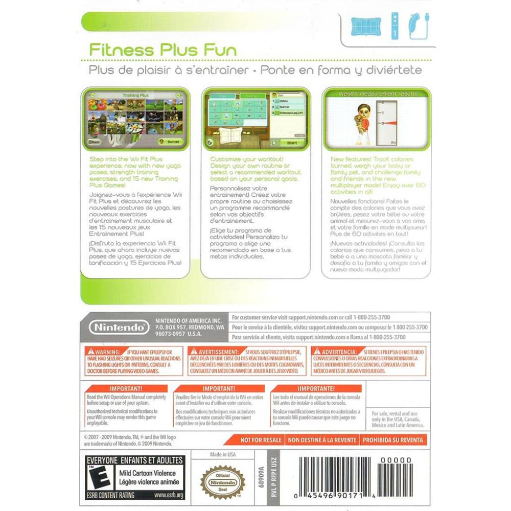 Wii Fit Plus - Nintendo Wii (Usado) (Requer Balança)