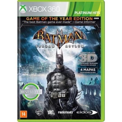 Batman Arkham Asylum Game Of The Year - Xbox 360 (Platinum Hits) (Usado)
