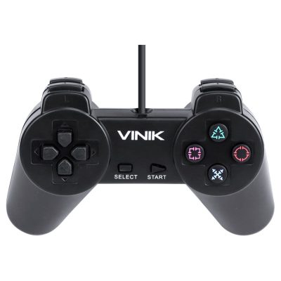 Controle Pc Usb Ps1/Playstation 1 Preto - Retrô - Vinik Play 1 Preto