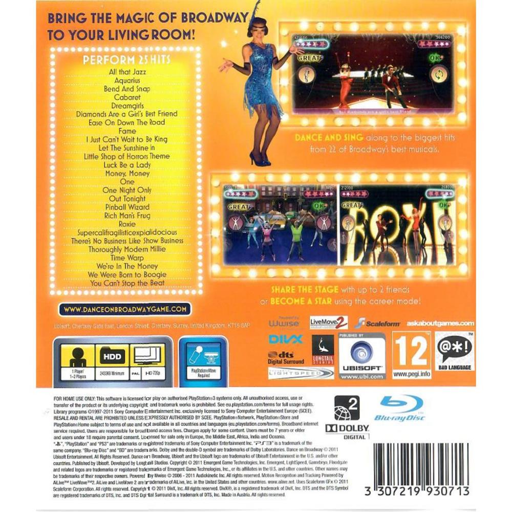 Dance On Broadway - Ps3 (Requer Ps Move) (Seminovo) (Europeu)