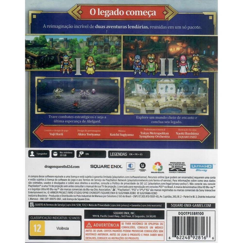 Dragon Quest I & Ii Hd-2D Remake - Ps5 (Novo)