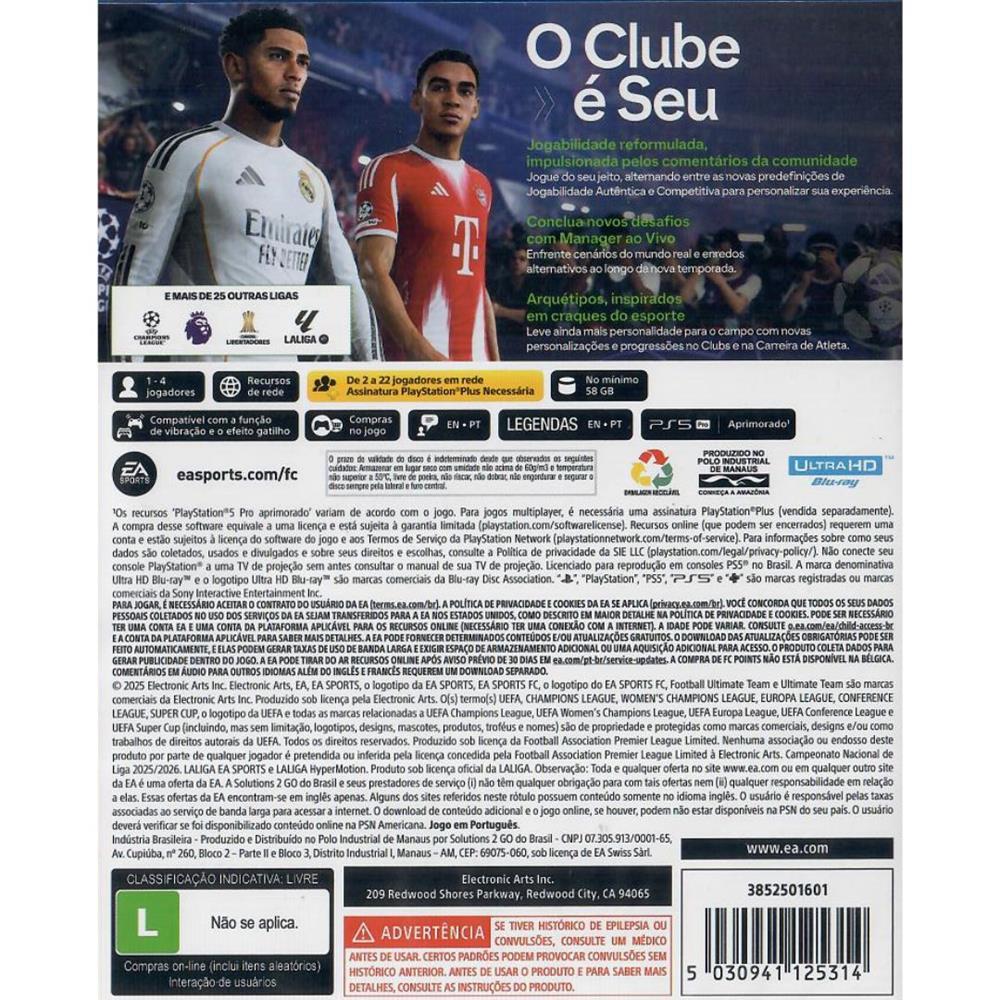 Ea Sports Fc 26 - Ps5 (Seminovo)