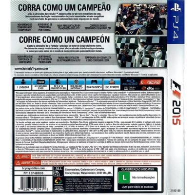 Formula (F1) 2015 - Ps4 (Usado)