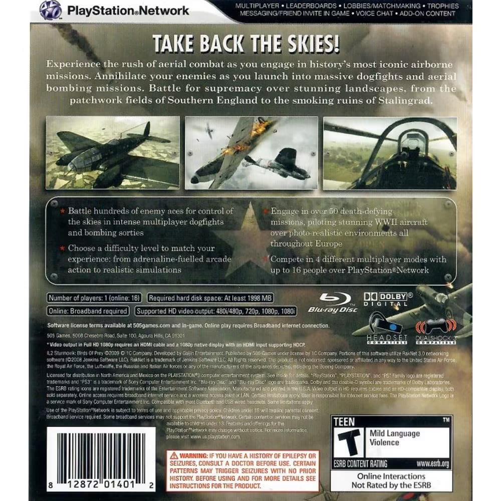 Il 2 Sturmovik Birds Of Prey - Ps3 (Usado)
