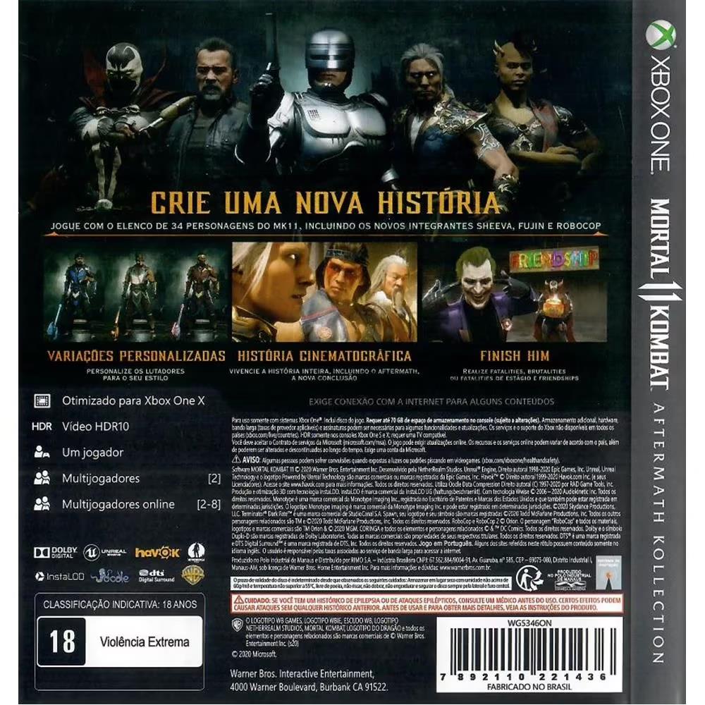 Mortal Kombat 11 Aftermath Kollection - Xbox One (Usado) (Com Código)