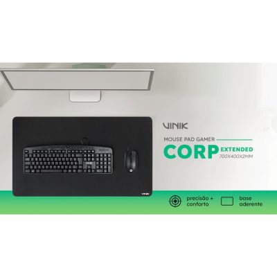 Mouse Pad Vinik Corp Extended Preto 700X400x2mm - Mpxp74