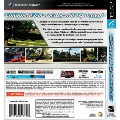 Sports Champions - Ps3 (Requer Psmove) (Usado) (Sem Manual)