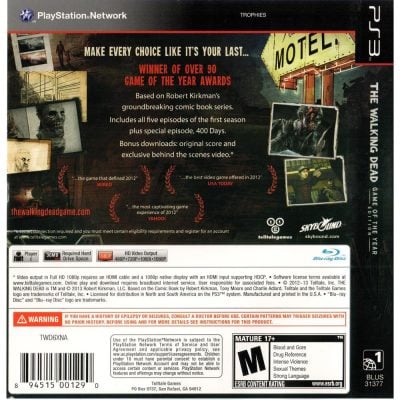 The Walking Dead Game Of The Year - Ps3 (Sem Manual) (Usado)
