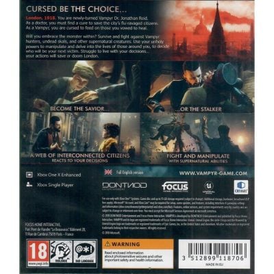 Vampyr - Xbox One (Novo) (Europeu)