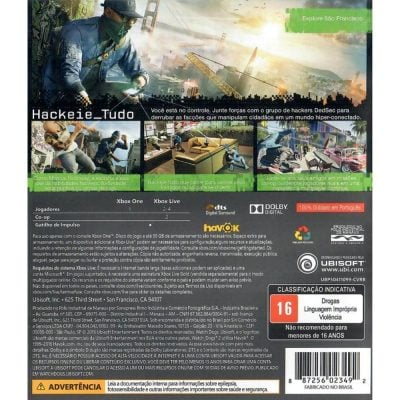 Watch Dogs 2 - Xbox One (Seminovo)