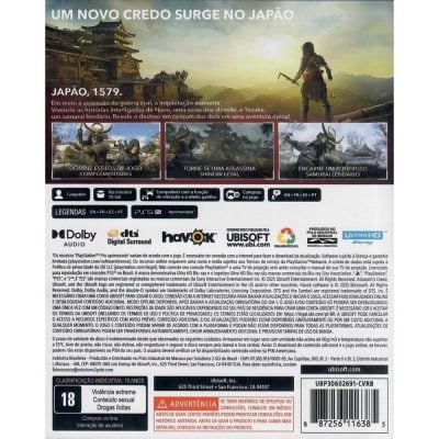 Assassins Creed Shadows - Ps5 (Seminovo)