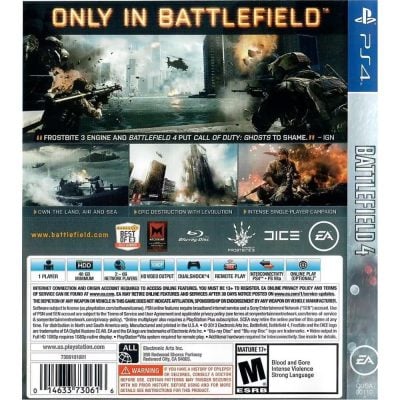 Battlefield 4 (Bf4) - Ps4 (Usado) (Trava Do Disco) (Capa Quebrada)