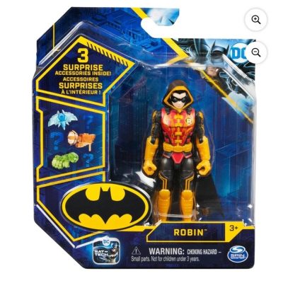 Boneco Robin Bat-Tech (Encapuzado) – 10Cm Com 3 Acessórios Surpresa (Sunny/Spin Master)